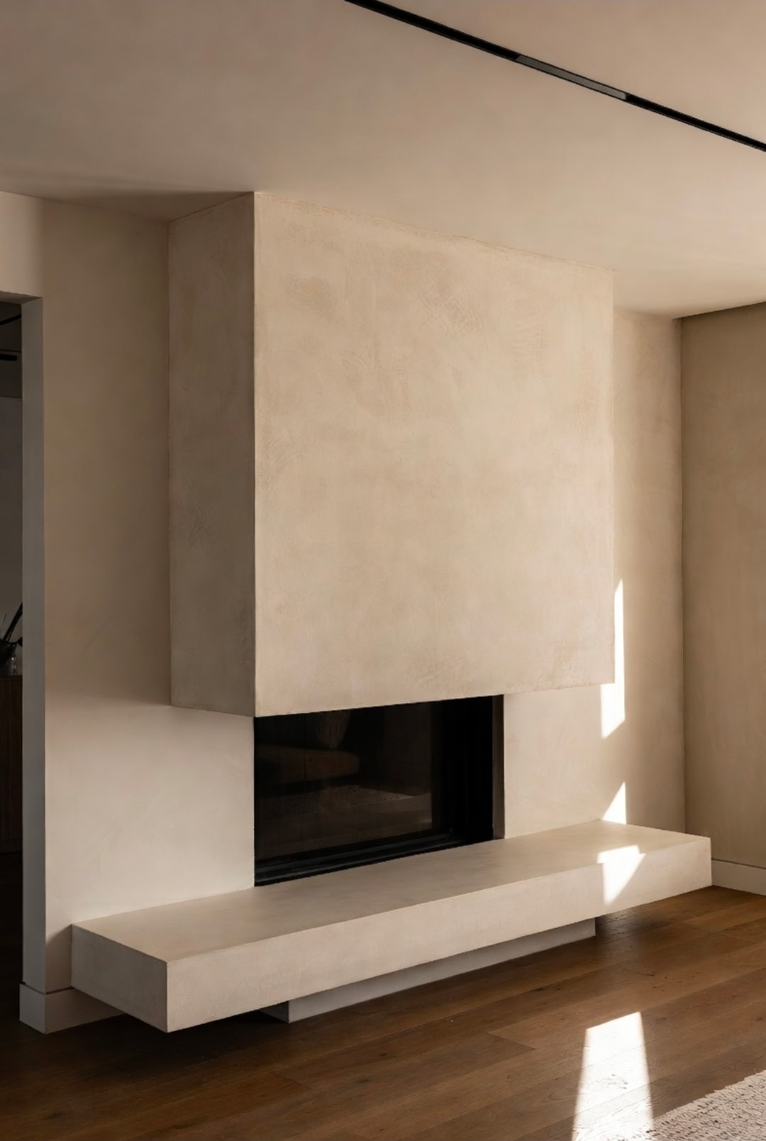 Modern microcement accent