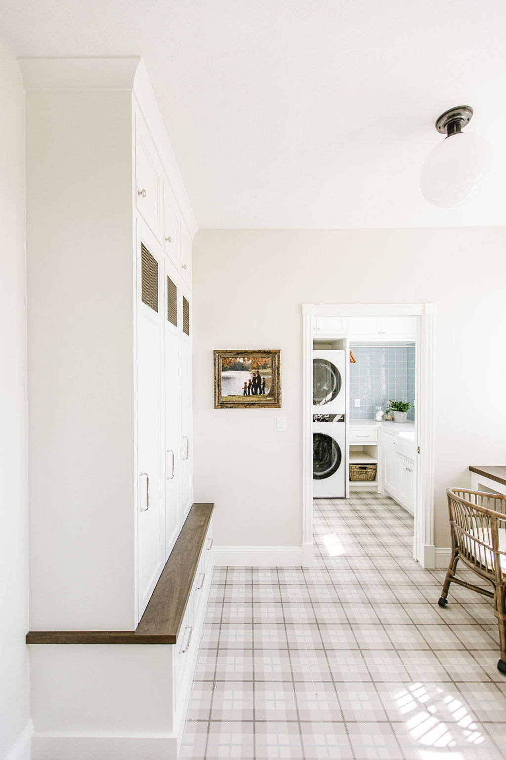 Mudroom and laundry hallway